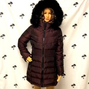 Calvin Klein Iridescent Maroon Zippered Jacket